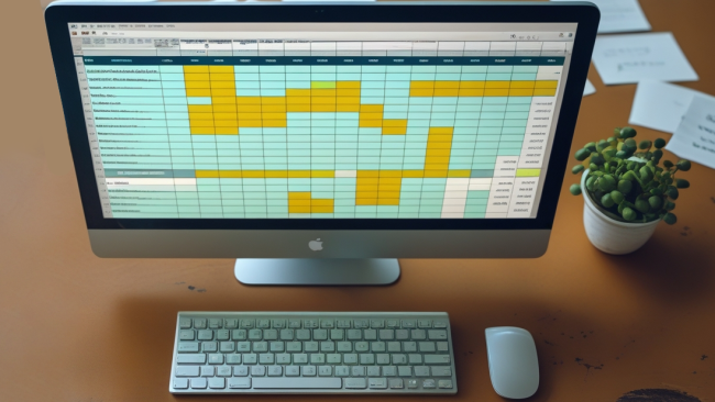 Excel AI spreadsheet on screen