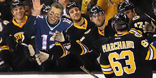 Boston Photoshop Superstar Tom Brady Joins the Bruins