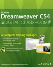 Dreamweaver CS4 Digital Classroom Book with video training 