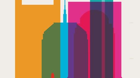 Artist uses Adobe Illustrator to create neon landscapes 